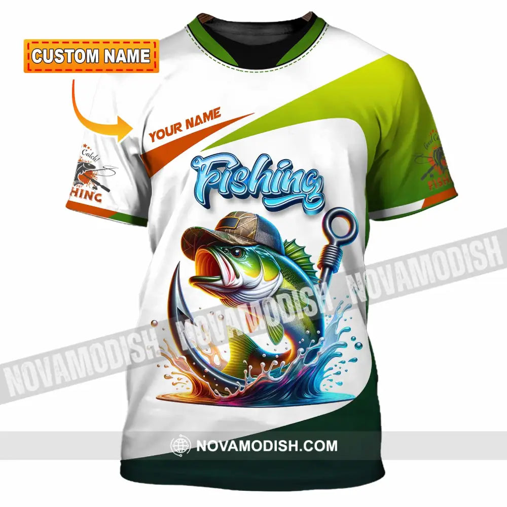 Unisex Shirt - Custom Text Shirt Fishing Lover T-shirt