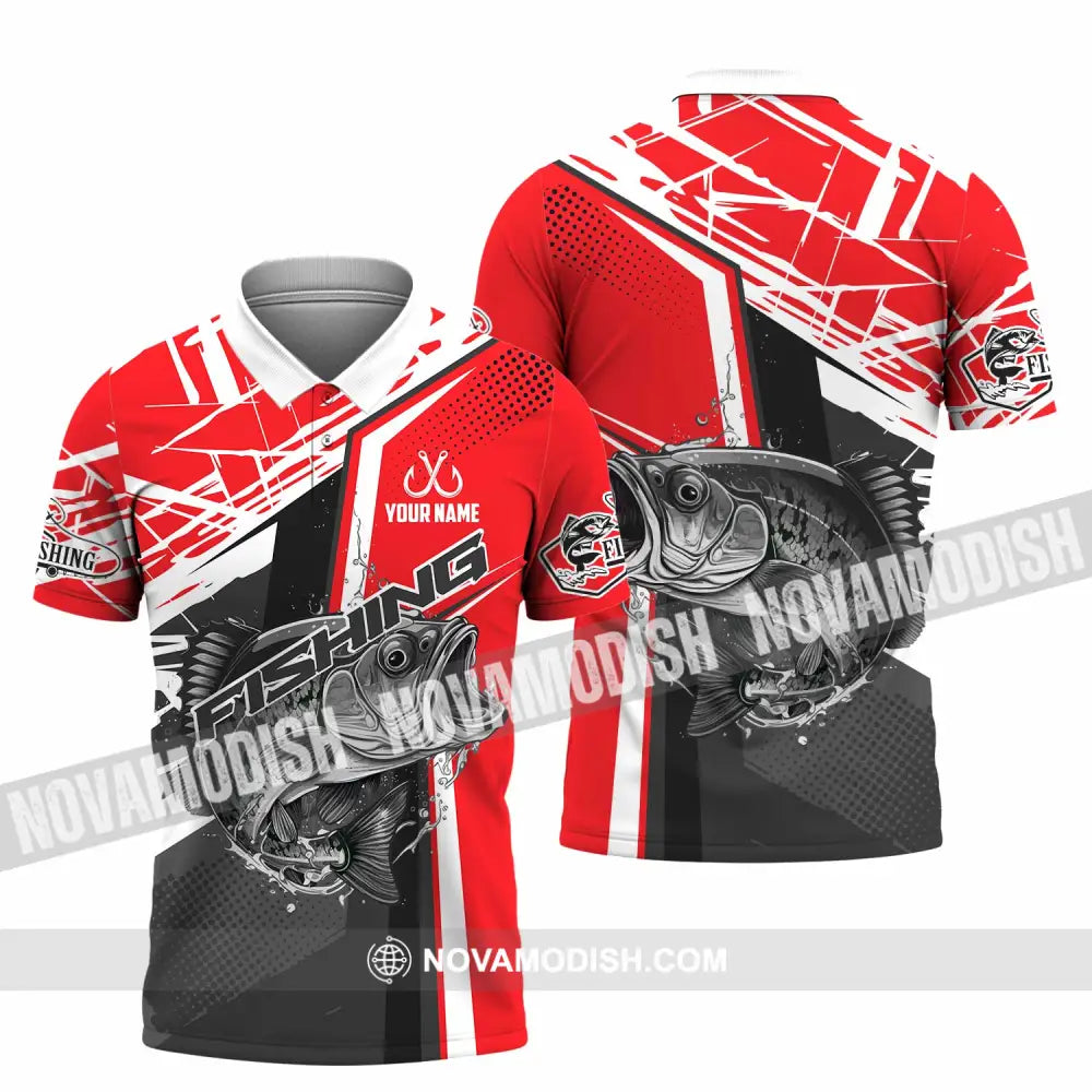 Unisex Shirt - Custom Text Shirt Fishing Shirt Polo Shirt / S T-shirt