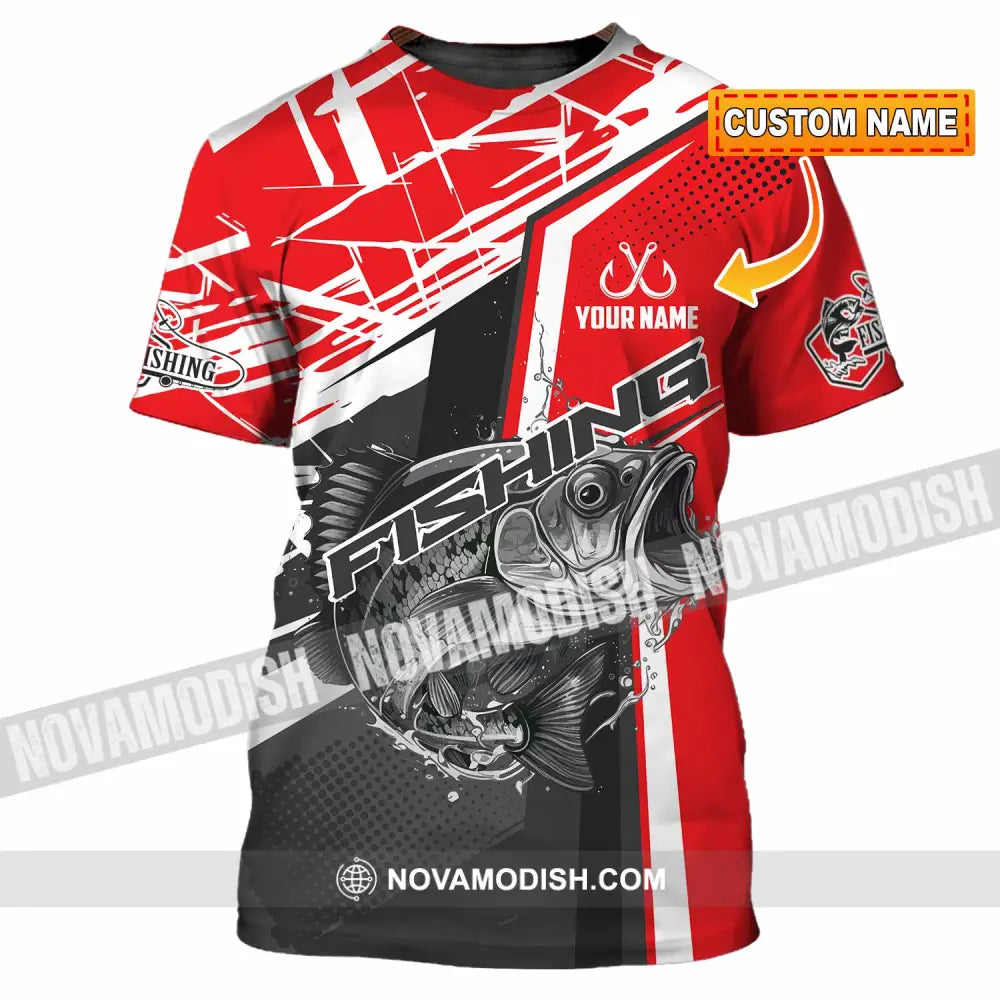 Unisex Shirt - Custom Text Shirt Fishing Shirt T-shirt