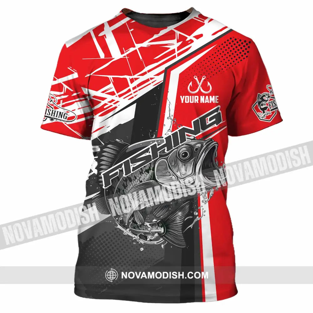 Unisex Shirt - Custom Text Shirt Fishing Shirt T-Shirt / S T-shirt