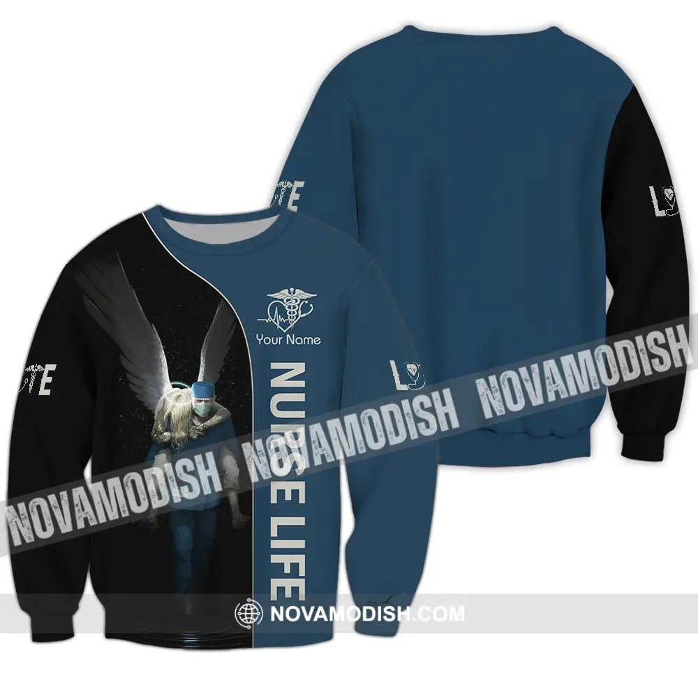 Unisex Shirt - Custom Text Shirt For Nurse Nurselife Nursing Long Sleeve / S T-shirt