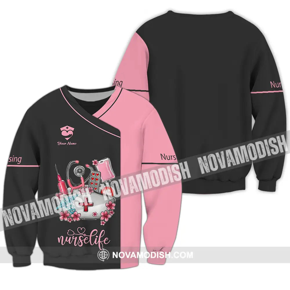 Unisex Shirt - Custom Text Shirt For Nurse Nurselife Nursing Long Sleeve / S T-shirt
