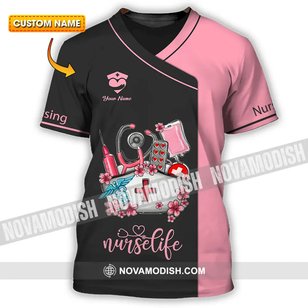 Unisex Shirt - Custom Text Shirt For Nurse Nurselife Nursing T-shirt