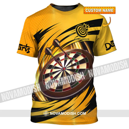 Unisex Shirt - Custom Text Golden Darts Sport Shirt T-shirt