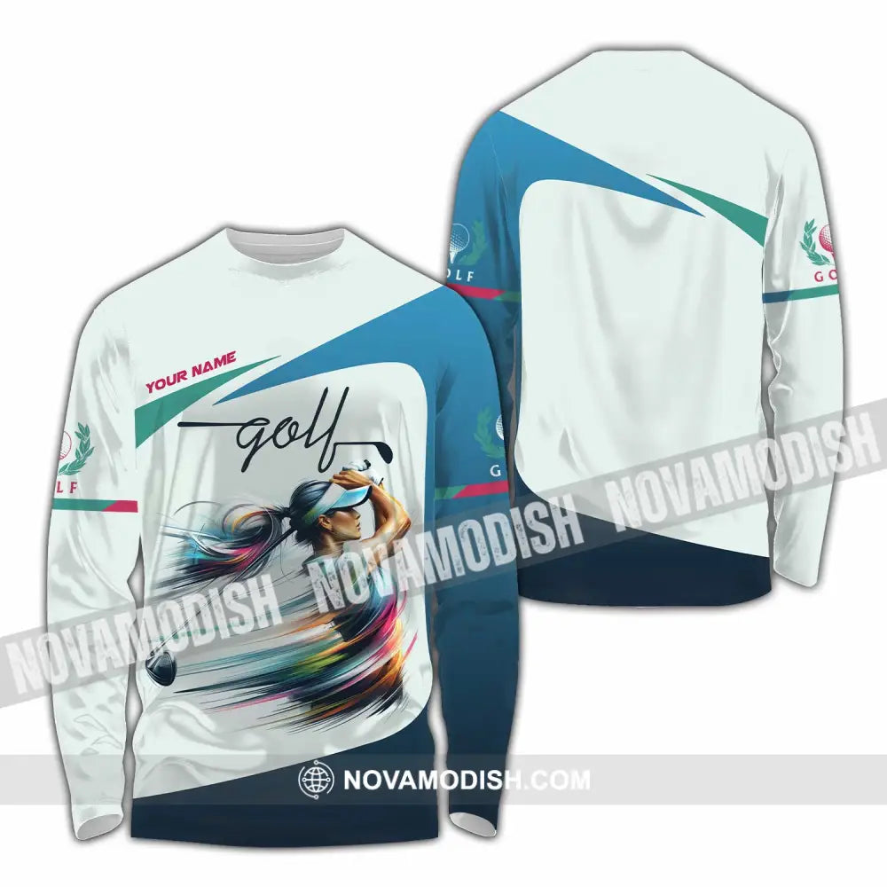 Unisex Shirt - Custom Text Shirt Golf Shirt Long Sleeve Shirt / S T-shirt