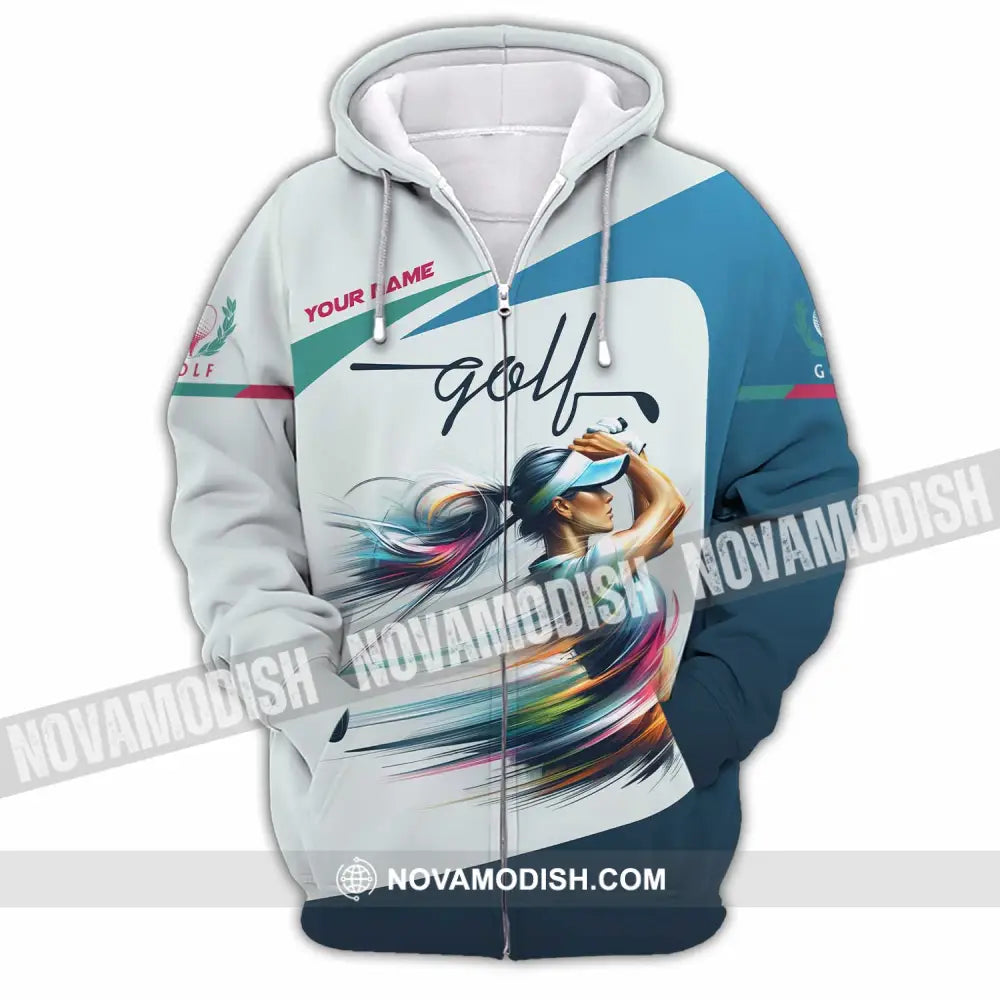 Unisex Shirt - Custom Text Shirt Golf Shirt Zipper Hoodie / S T-shirt
