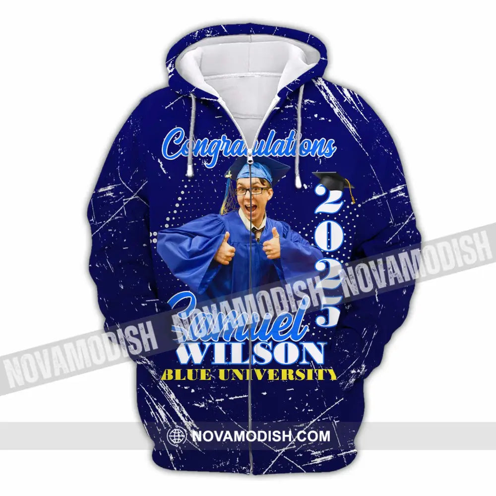 Unisex Shirt - Custom Text Shirt Grad Shirt Zipper Hoodie / S T-shirt