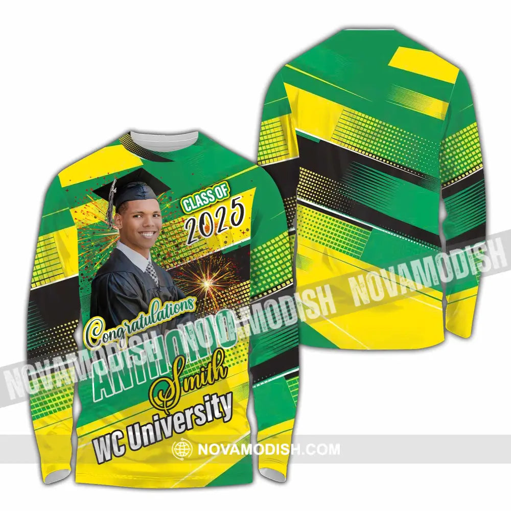 Unisex Shirt - Custom Text Shirt Graduation Shirt Long Sleeve Shirt / S T-shirt