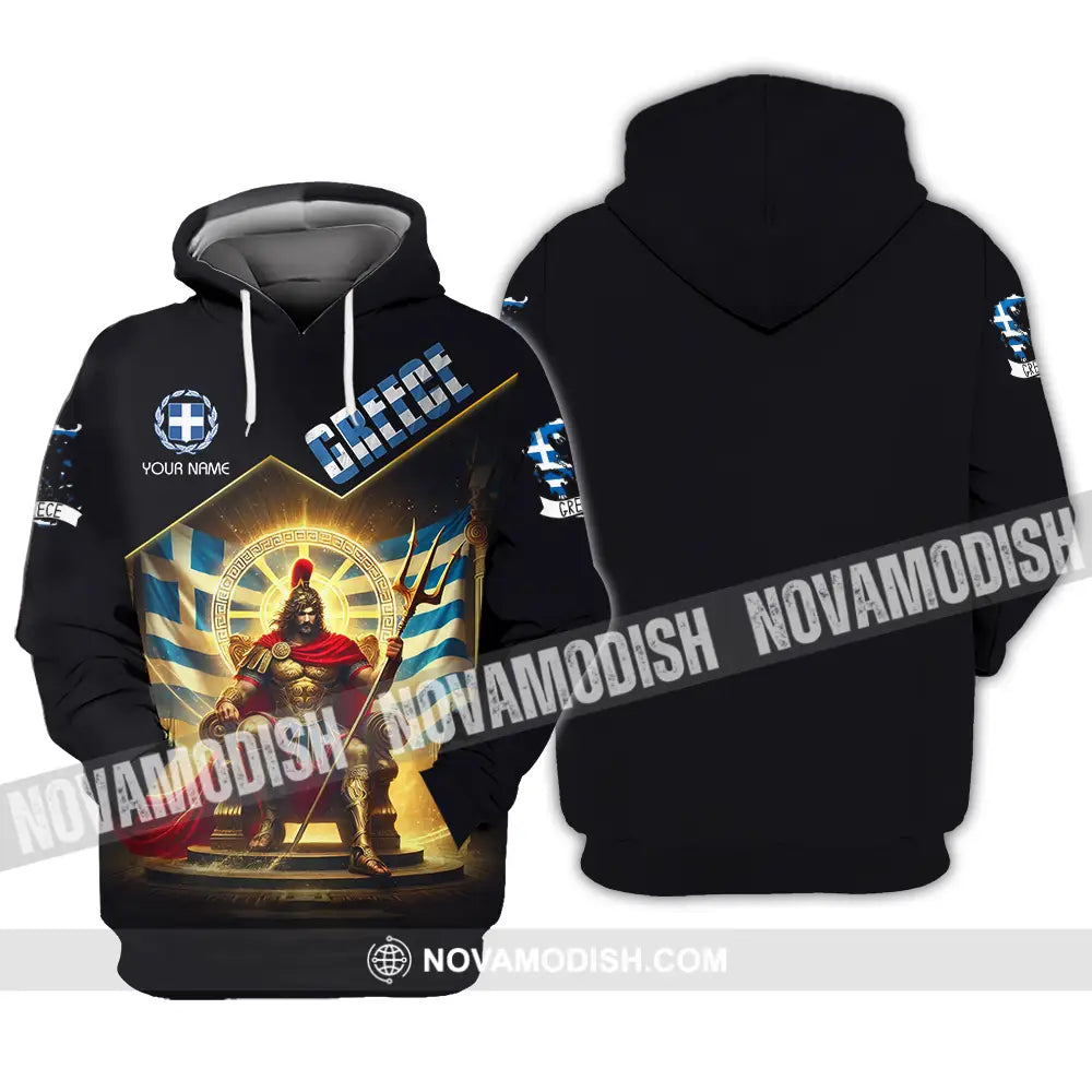 Unisex Shirt - Custom Text Shirt Greece Hoodie / S T-shirt