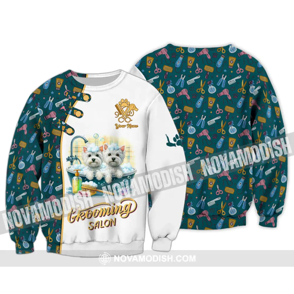 Unisex Shirt - Custom Text Shirt Groom Salon Shirt Long Sleeve / S T-shirt