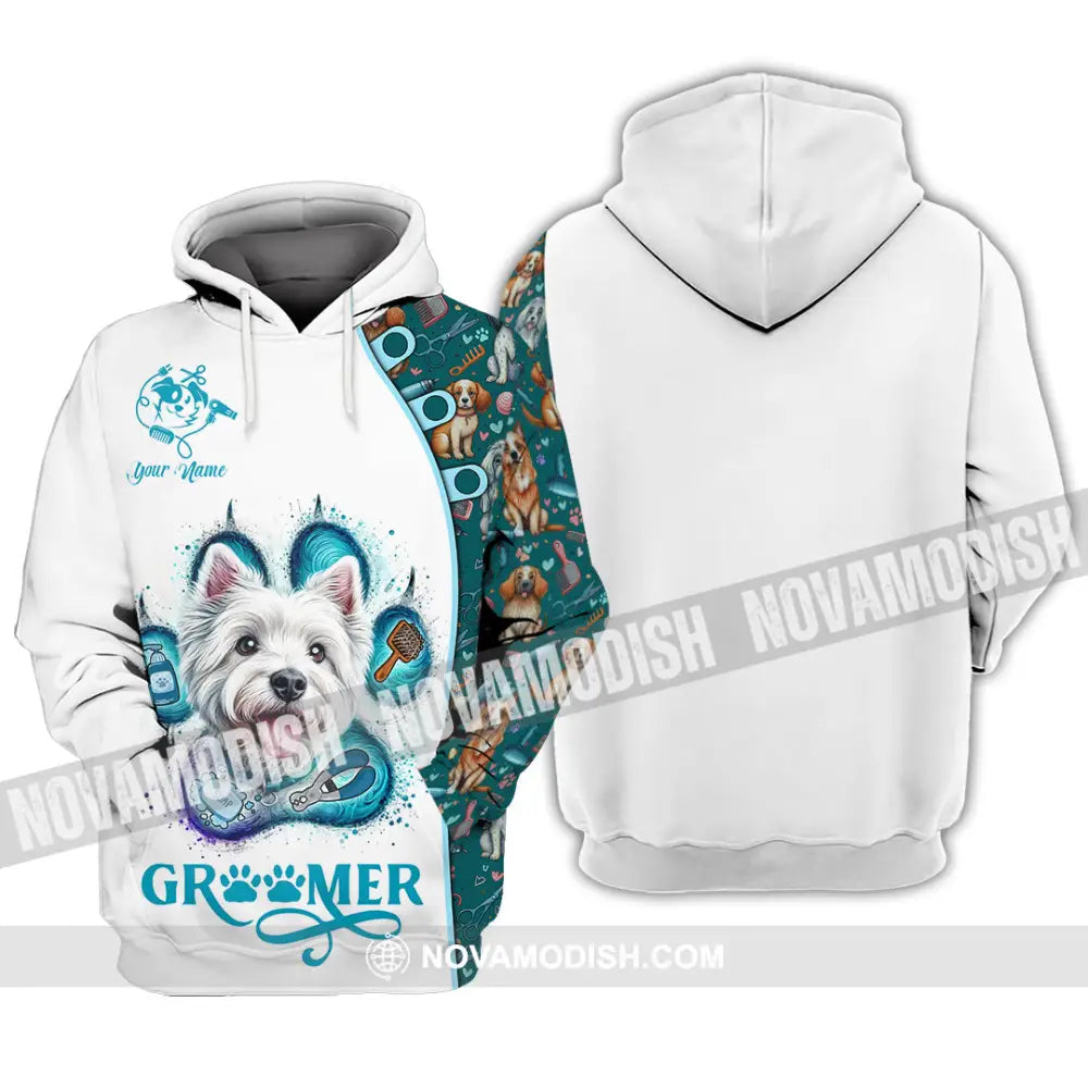 Unisex Shirt - Custom Text Shirt Groomer Shirt Hoodie / S T-shirt