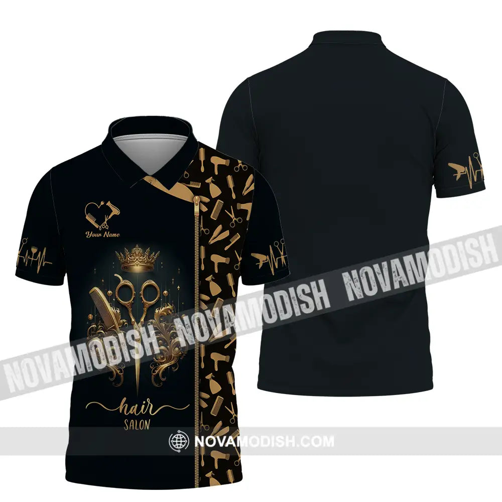 Unisex Shirt - Custom Text Hair Salon Polo / S T-Shirt