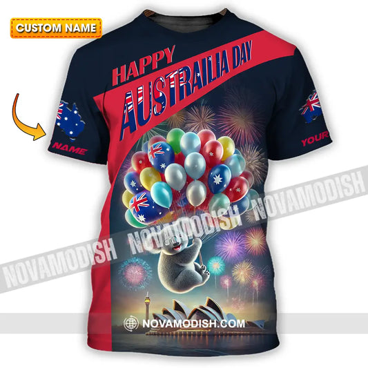 Unisex Shirt - Custom Text Happy Australia Day T-Shirt