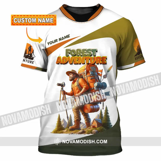 Unisex Shirt - Custom Text Shirt Hiking Forest Adventure T-shirt