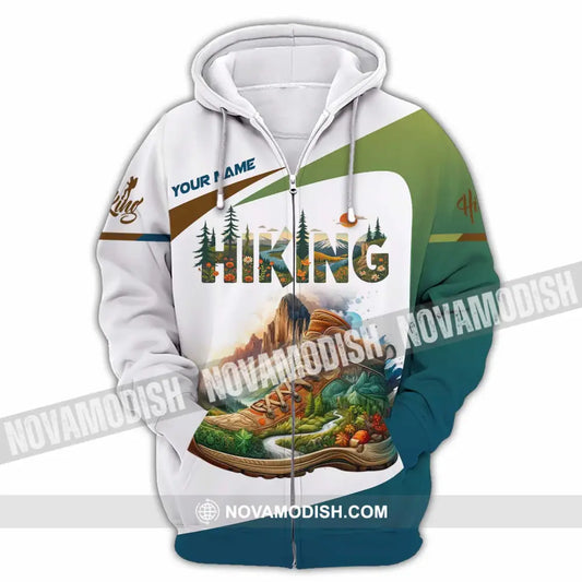 Unisex Shirt - Custom Text Shirt Hiking Shirt Zipper Hoodie / S T-shirt