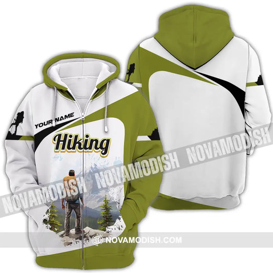 Unisex Shirt - Custom Text Shirt Hiking Zipper Hoodie / S T-shirt