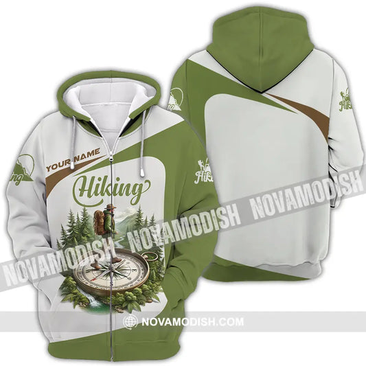 Unisex Shirt - Custom Text Shirt Hiking Shirt Zipper Hoodie / S T-shirt