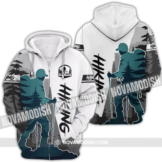 Unisex Shirt - Custom Text Shirt Hiking Zipper Hoodie / S T-shirt