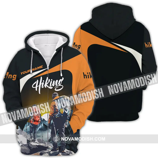 Unisex Shirt - Custom Text Shirt Hiking Zipper Hoodie / S T-shirt