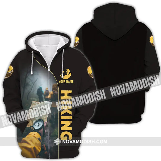 Unisex Shirt - Custom Text Shirt Hiking Shirt Zipper Hoodie / S T-shirt