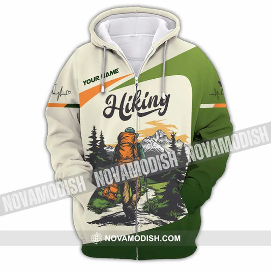 Unisex Shirt - Custom Text Shirt Hiking Shirt Zipper Hoodie / S T-shirt