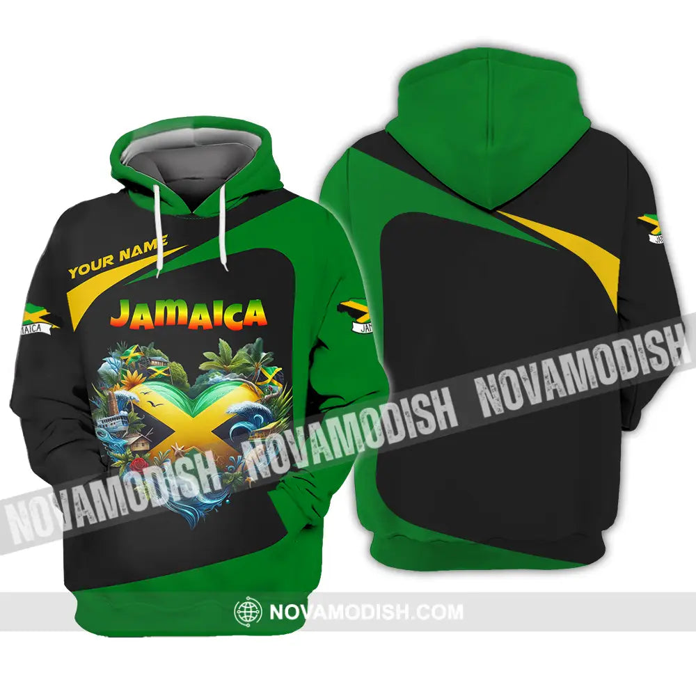 Unisex Shirt - Custom Text Shirt Jamaica Hoodie / S T-shirt