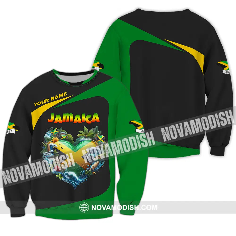 Unisex Shirt - Custom Text Shirt Jamaica Long Sleeve / S T-shirt