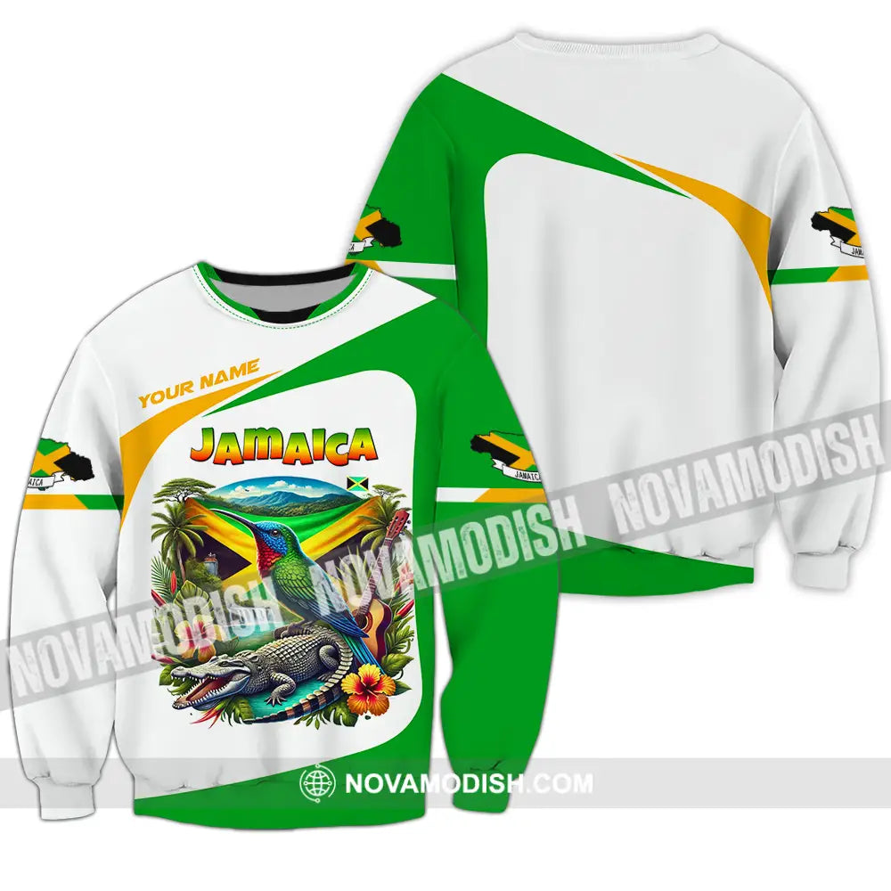 Unisex Shirt - Custom Text Shirt Jamaica Long Sleeve / S T-shirt