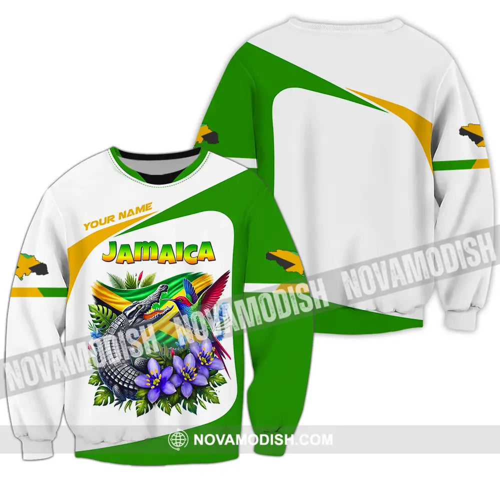 Unisex Shirt - Custom Text Shirt Jamaica Long Sleeve / S T-shirt