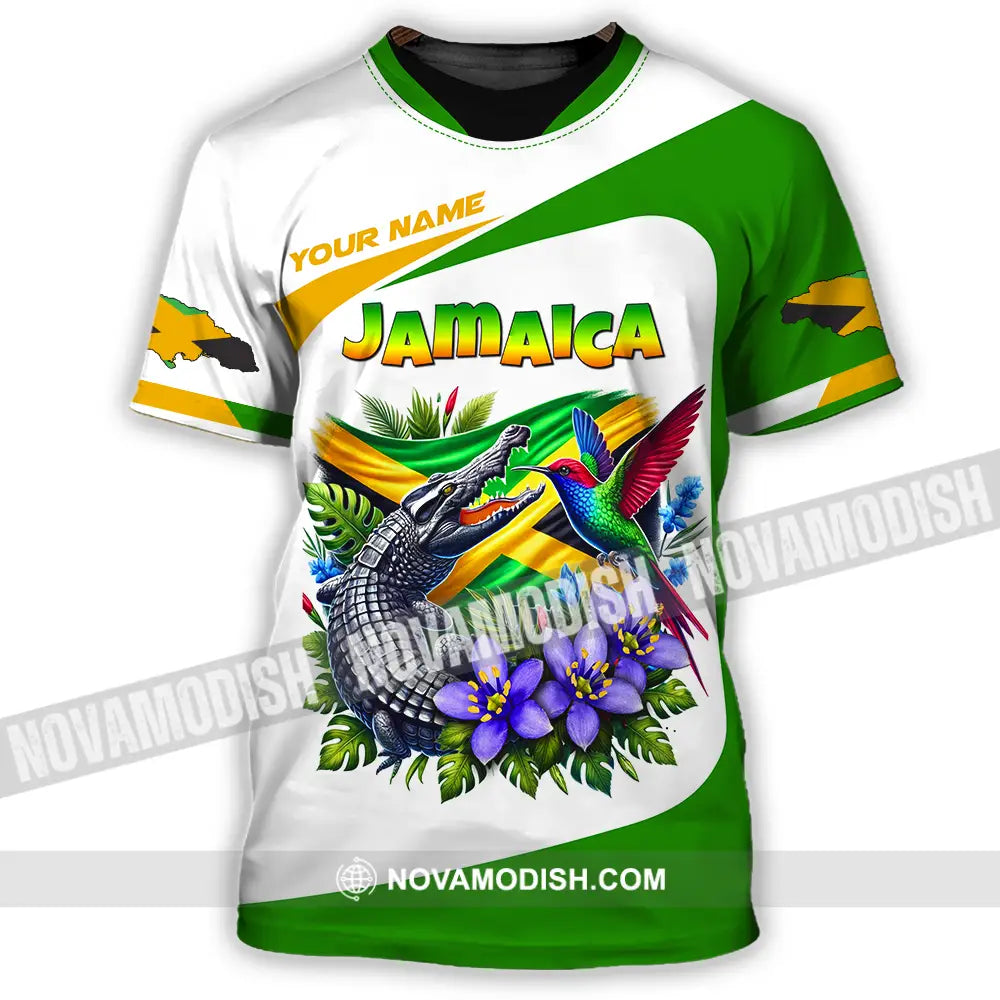 Unisex Shirt - Custom Text Shirt Jamaica T-Shirt / S T-shirt