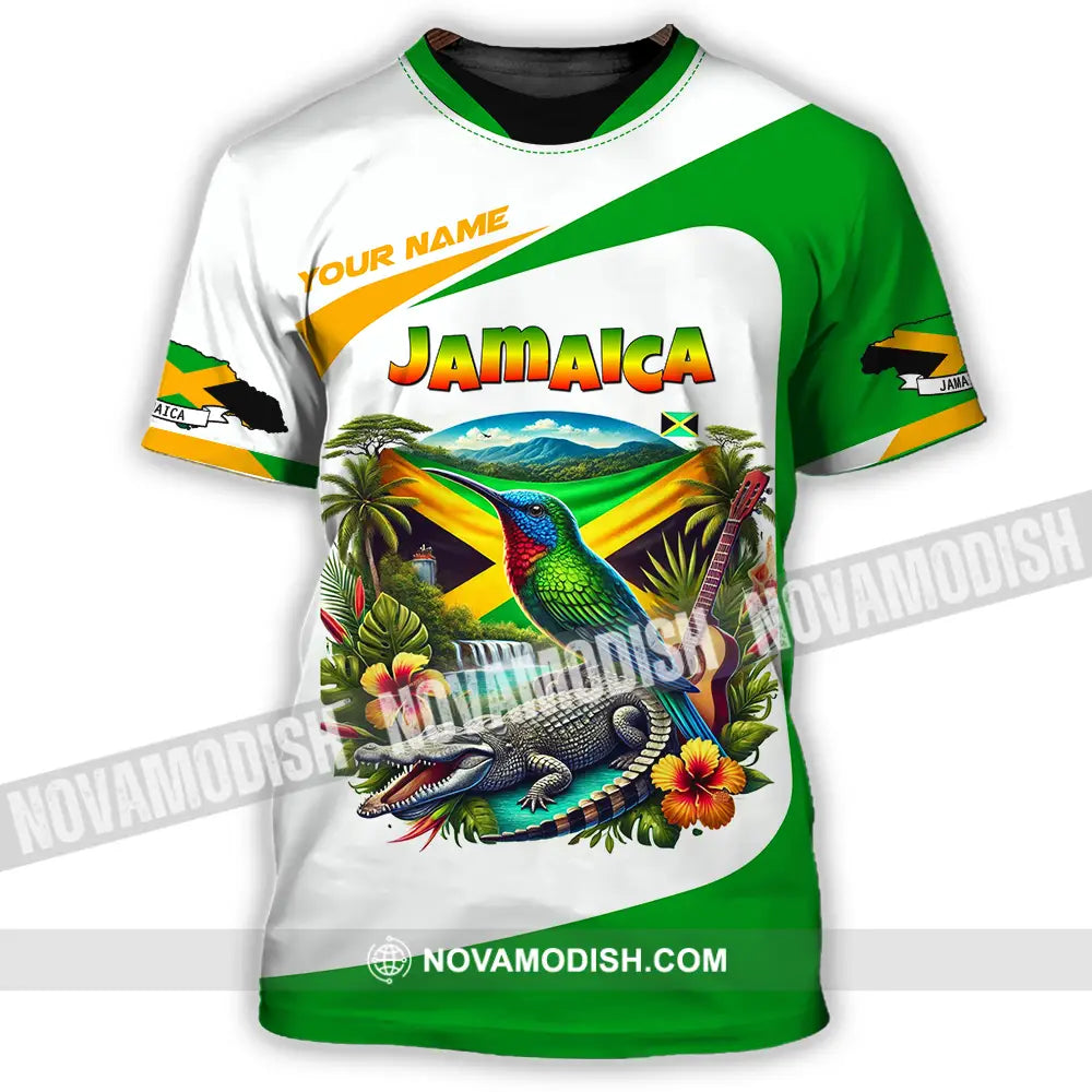 Unisex Shirt - Custom Text Shirt Jamaica T-Shirt / S T-shirt