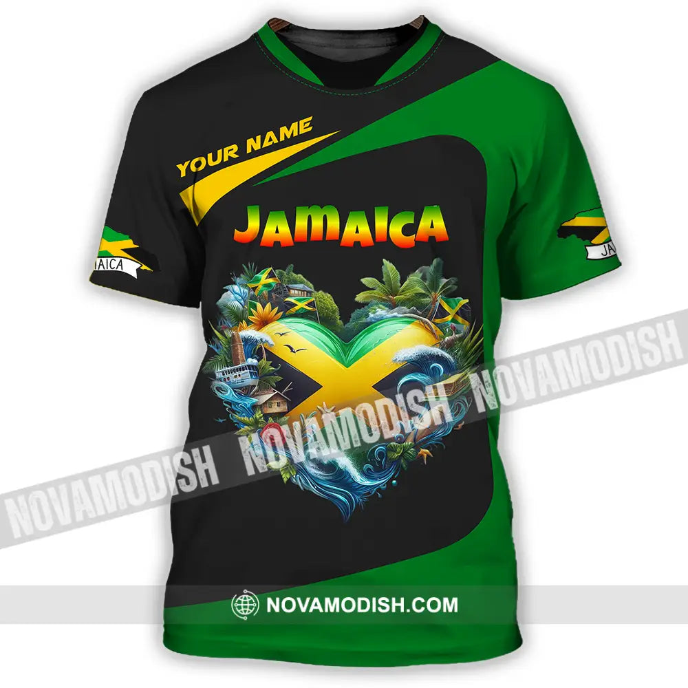 Unisex Shirt - Custom Text Shirt Jamaica T-Shirt / S T-shirt
