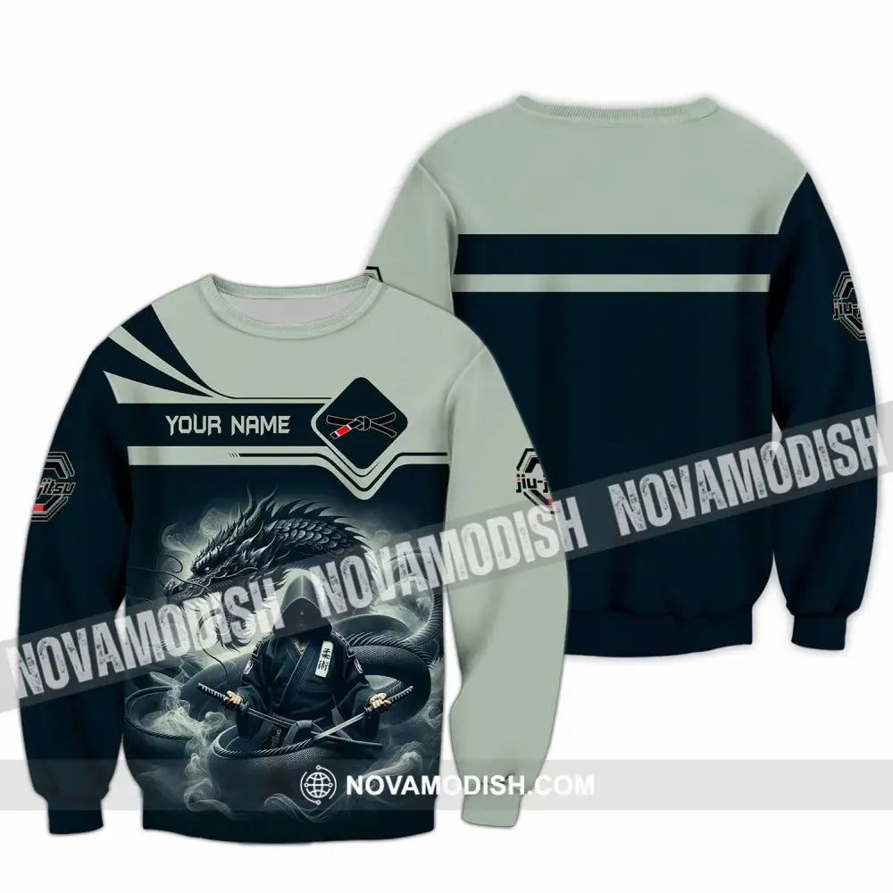 Unisex Shirt - Custom Text Shirt Jiu Jitsu Long Sleeve / S T-shirt