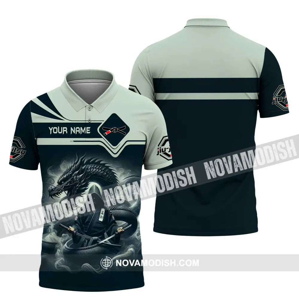 Unisex Shirt - Custom Text Shirt Jiu Jitsu Polo Shirt / S T-shirt