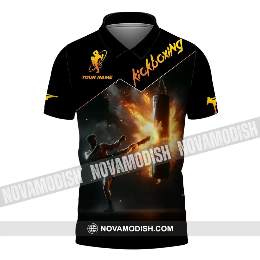 Unisex Shirt - Custom Text Kickboxing Polo / S T-Shirt