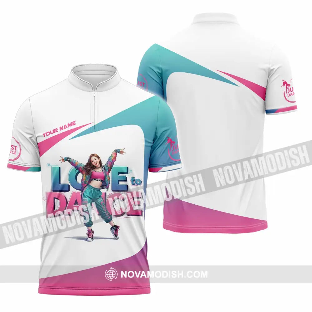 Unisex Shirt - Custom Text Shirt Last Dance Shirt Zipper Polo Shirt / S T-shirt