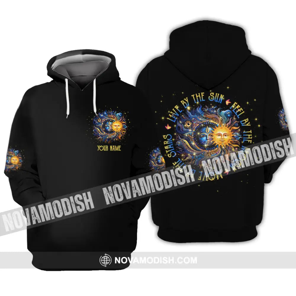 Unisex Shirt - Custom Text Shirt Live By The Sun Hippie Shirt Hoodie / S T-shirt