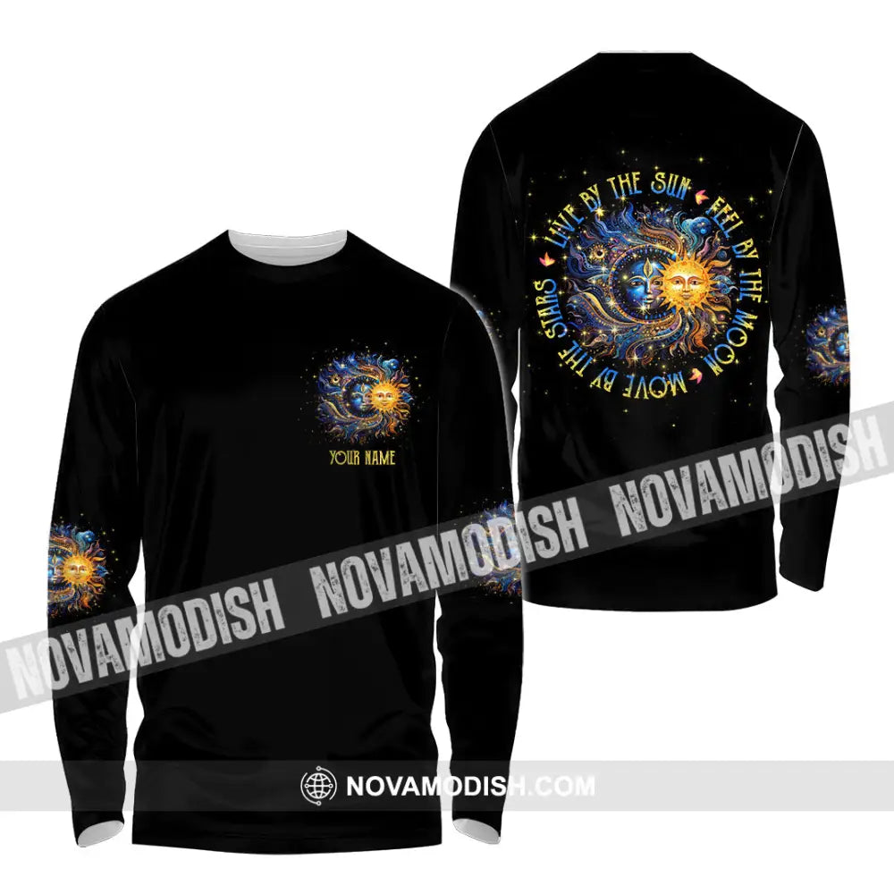 Unisex Shirt - Custom Text Shirt Live By The Sun Hippie Shirt Long Sleeve Shirt / S T-shirt