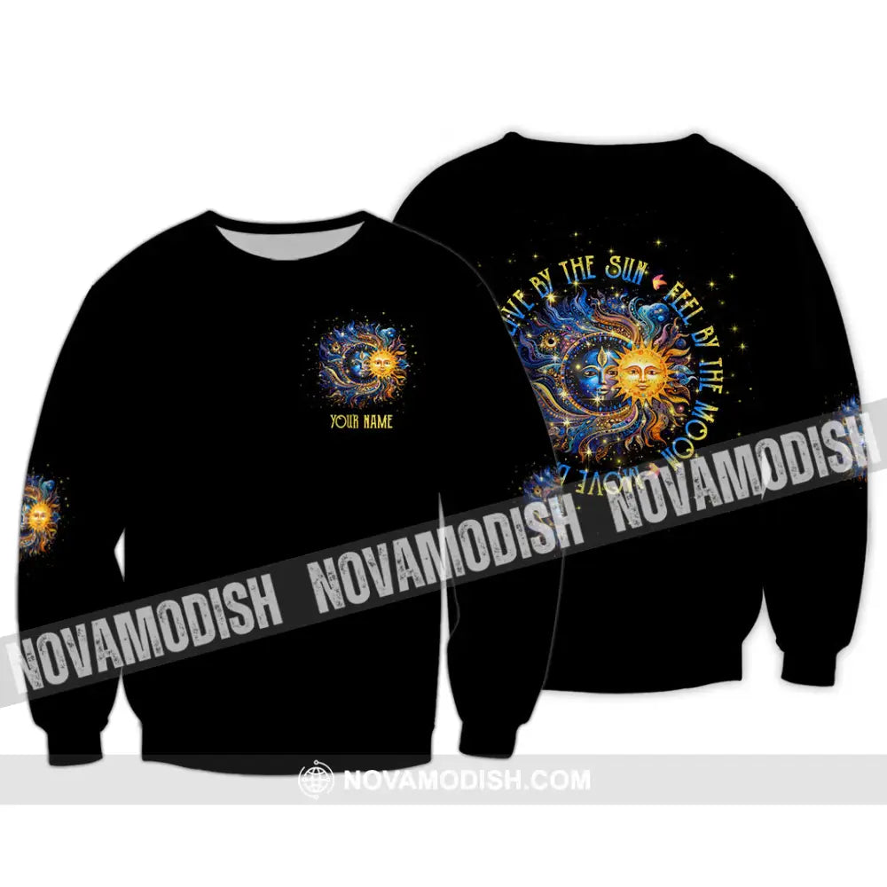 Unisex Shirt - Custom Text Shirt Live By The Sun Hippie Shirt Long Sleeve / S T-shirt