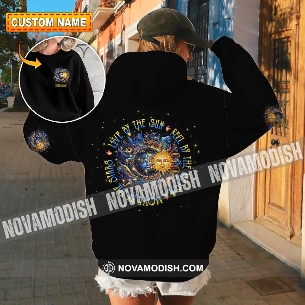 Unisex Shirt - Custom Text Shirt Live By The Sun Hippie Shirt T-shirt