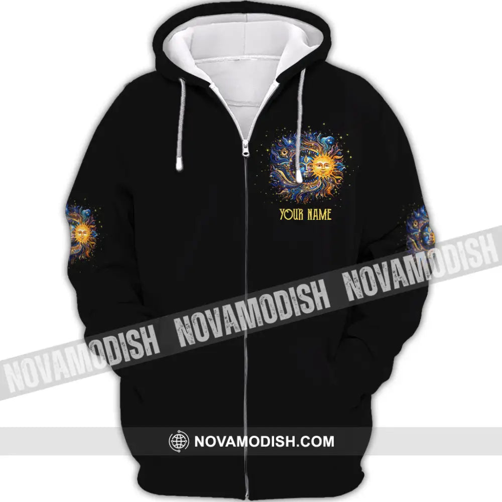 Unisex Shirt - Custom Text Shirt Live By The Sun Hippie Shirt Zipper Hoodie / S T-shirt