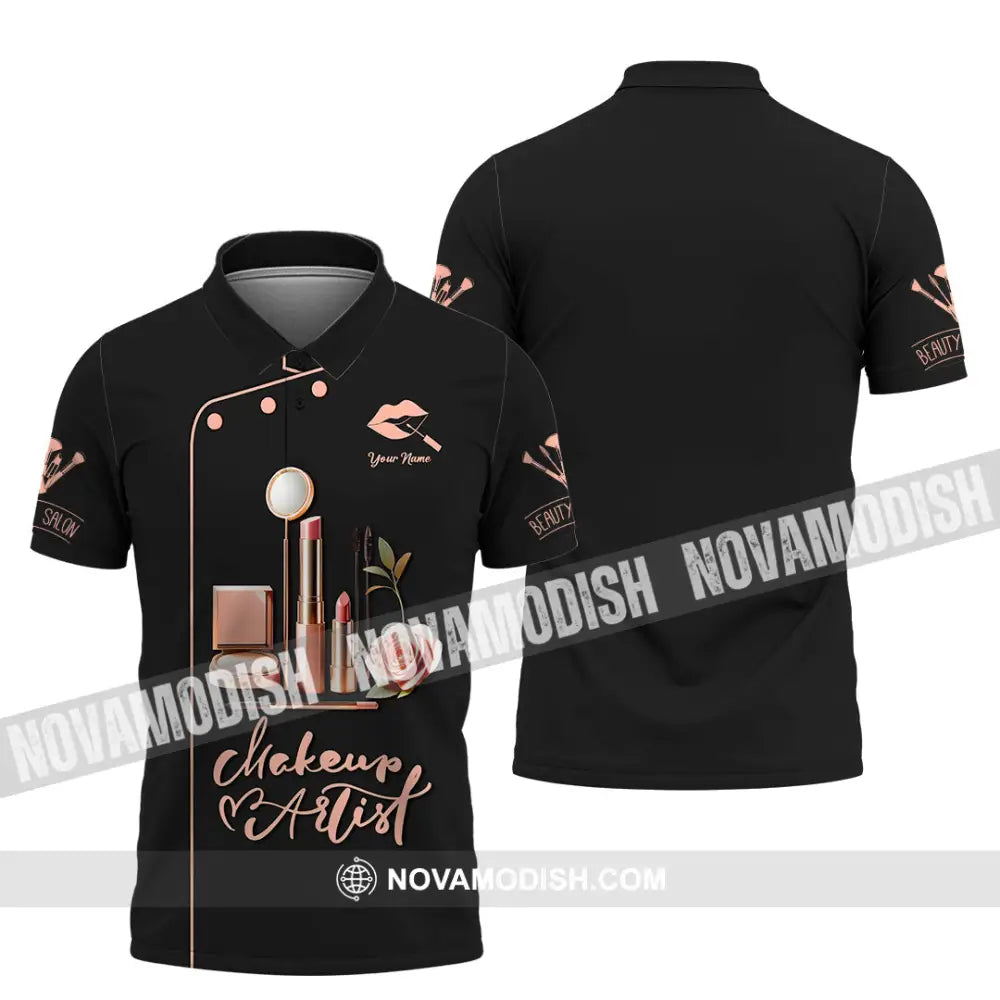 Unisex Shirt - Custom Text Shirt Makeup Artist Shirt Polo Shirt / S T-shirt