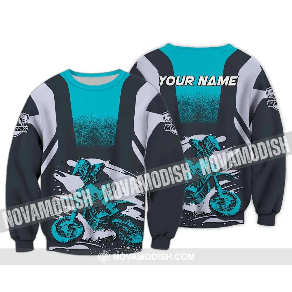 Unisex Shirt - Custom Text Motocross Sport Shirt Long Sleeve / S T-shirt