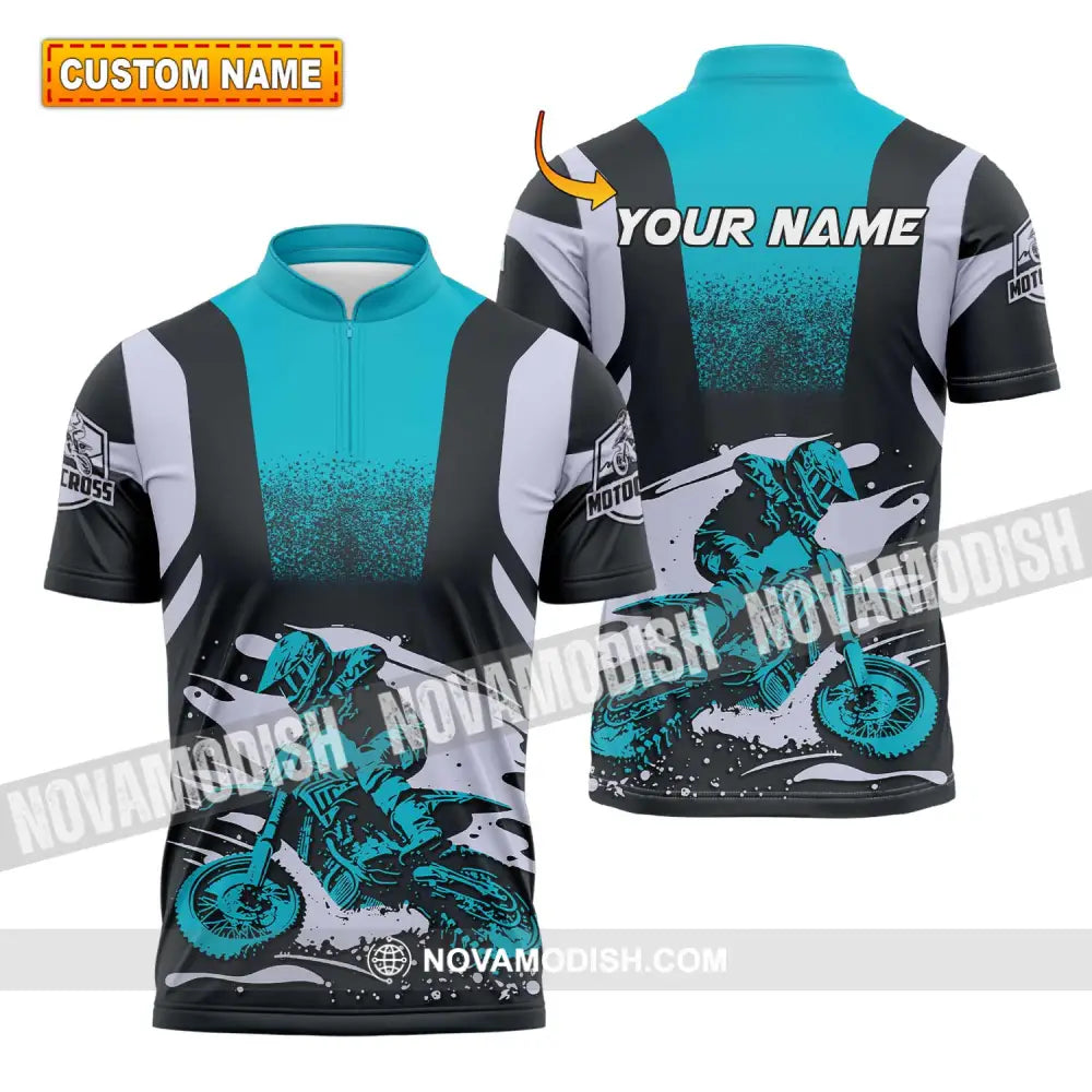 Unisex Shirt - Custom Text Motocross Sport Shirt T-shirt