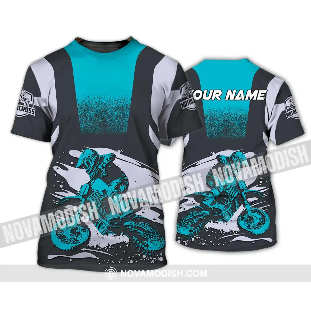 Unisex Shirt - Custom Text Motocross Sport Shirt T-Shirt / S T-shirt