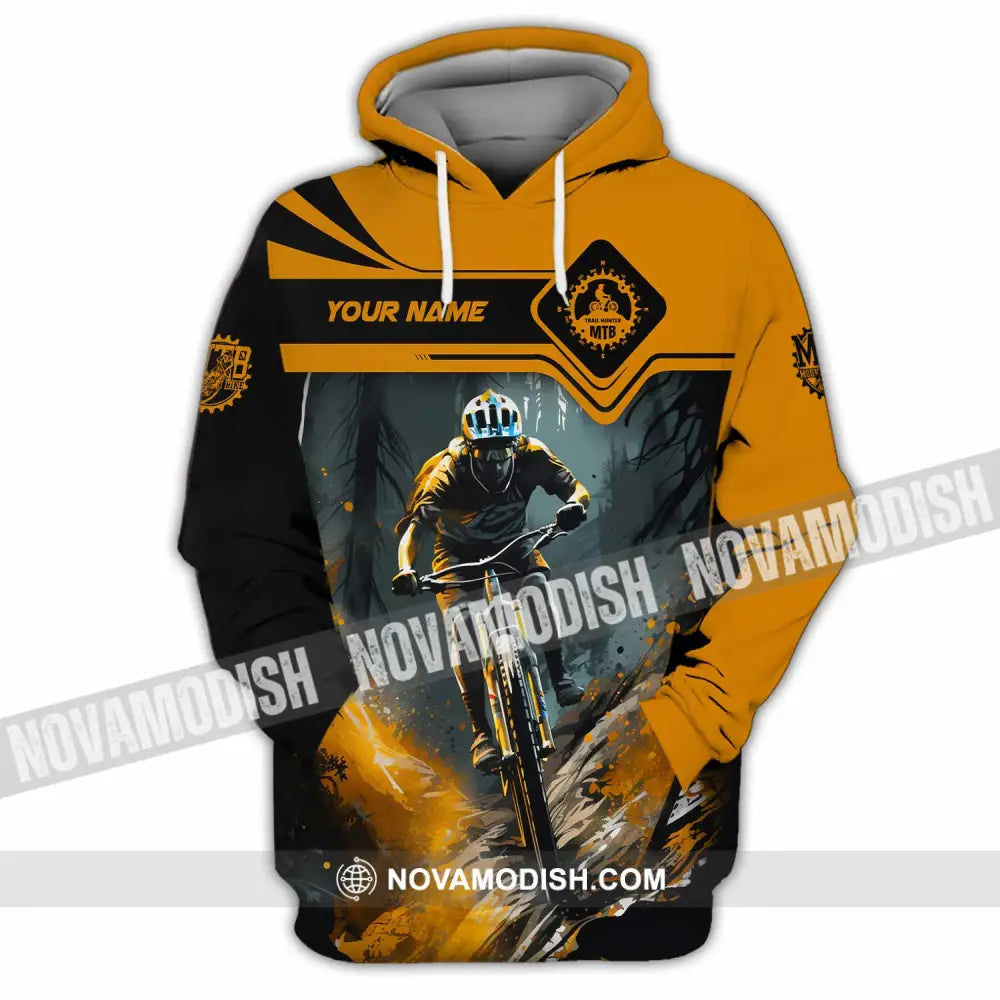 Unisex Shirt - Custom Text Shirt Mountain Bike Shirt Hoodie / S T-shirt