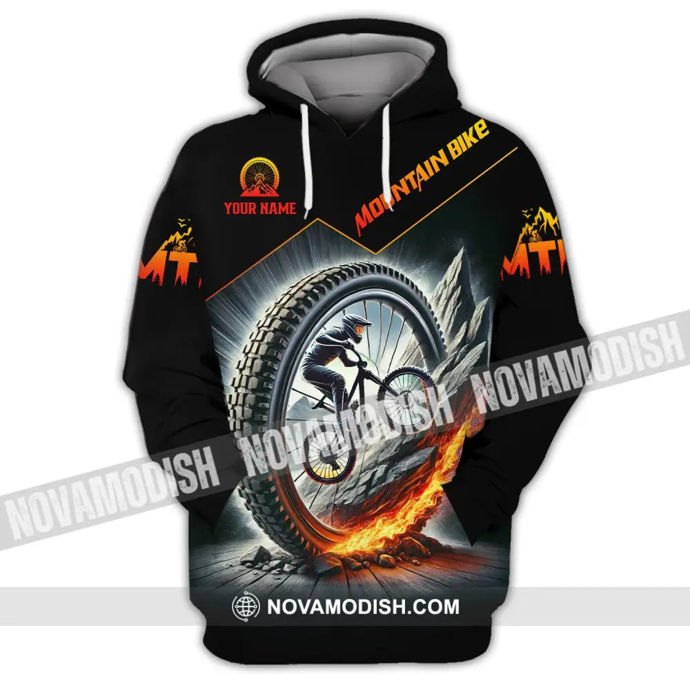 Unisex Shirt - Custom Text Mountain Bike Hoodie / S T-Shirt