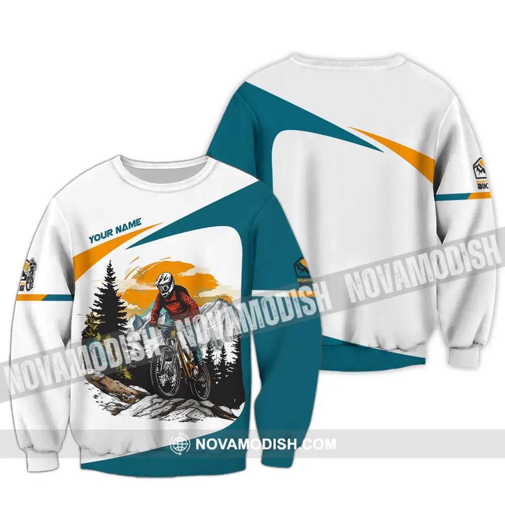 Unisex Shirt - Custom Text Shirt Mountain Bike Shirt Long Sleeve / S T-shirt