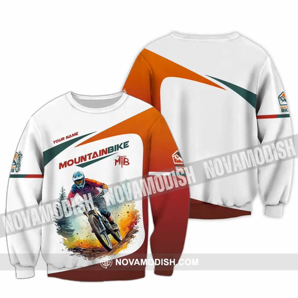 Unisex Shirt - Custom Text Shirt Mountain Bike Shirt Long Sleeve / S T-shirt