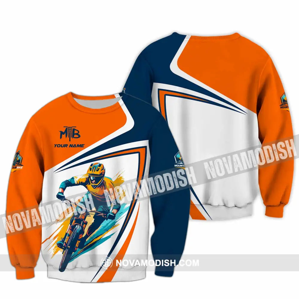 Unisex Shirt - Custom Text Shirt Mountain Bike Shirt Long Sleeve / S T-shirt